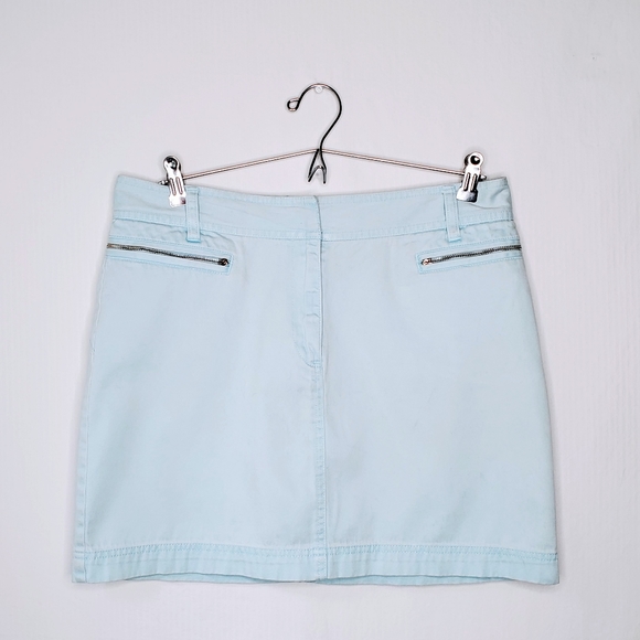 The Limited | Baby Blue 100% Cotton Mini Skirt 8 - Picture 1 of 10